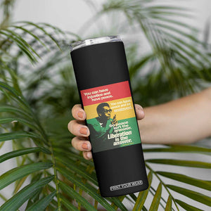 Stokely Carmichael Quote Skinny Tumbler You Can Have Injustice And Have Peace And Be Enslaved TS11 Print Your Wear