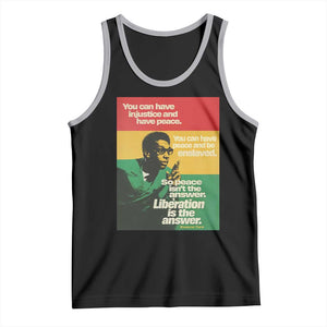 Stokely Carmichael Quote Tank Top You Can Have Injustice And Have Peace And Be Enslaved TS11 Black Athletic Heather Print Your Wear