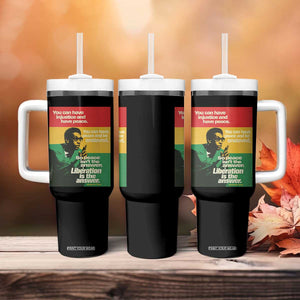 Stokely Carmichael Quote Tumbler With Handle You Can Have Injustice And Have Peace And Be Enslaved TS11 Print Your Wear
