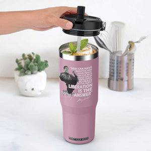 Stokely Carmichael Quote Flip Straw Tumbler You Can Have Injustice And Have Peace And Be Enslaved Black History Month TS11 One Size: 30 oz Light Pink Print Your Wear