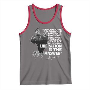 Stokely Carmichael Quote Tank Top You Can Have Injustice And Have Peace And Be Enslaved Black History Month TS11 Deep Heather Red Print Your Wear