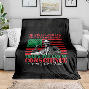 Stokely Carmichael Throw Blanket That's The Law Of Conscience American Flag TS11 Print Your Wear
