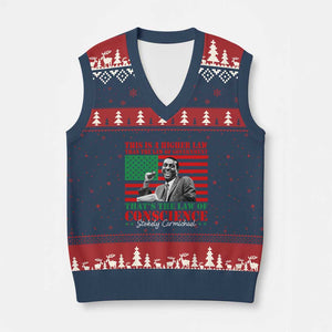 Stokely Carmichael V-Neck Knit Sweater Vest That's The Law Of Conscience American Flag TS11 Navy Red Print Your Wear