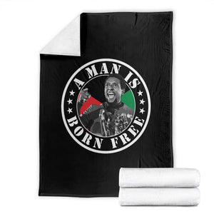 Stokely Carmichael Throw Blanket A Man Is Born Free Kwame Ture Civil Rights Leader TS11 Black Print Your Wear