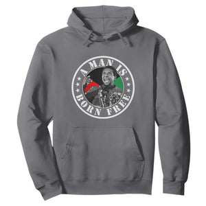 Stokely Carmichael Hoodie A Man Is Born Free Kwame Ture Civil Rights Leader TS11 Charcoal Print Your Wear
