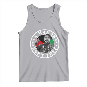 Stokely Carmichael Tank Top A Man Is Born Free Kwame Ture Civil Rights Leader TS11 Athletic Heather Print Your Wear