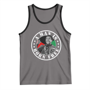 Stokely Carmichael Tank Top A Man Is Born Free Kwame Ture Civil Rights Leader TS11 Deep Heather Black Print Your Wear