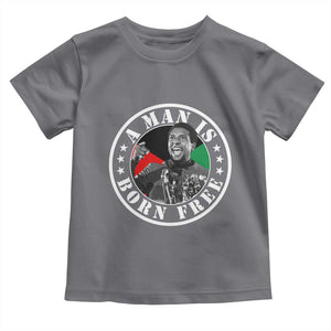 Stokely Carmichael Toddler T Shirt A Man Is Born Free Kwame Ture Civil Rights Leader TS11 Charcoal Print Your Wear