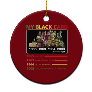 Black History Ceramic Ornament My Black Card Greatest African American Leaders TS11 1pc Red Print Your Wear
