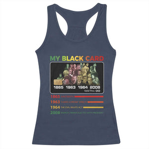 Black History Racerback Tank Top My Black Card Greatest African American Leaders TS11 Navy Print Your Wear