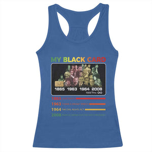 Black History Racerback Tank Top My Black Card Greatest African American Leaders TS11 Royal Blue Print Your Wear