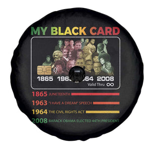 Black History Spare Tire Cover My Black Card Greatest African American Leaders TS11 Print Your Wear