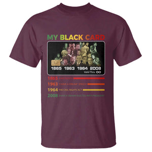 Black History T Shirt My Black Card Greatest African American Leaders TS11 Maroon Print Your Wear