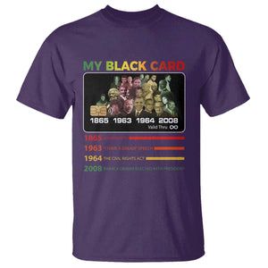 Black History T Shirt My Black Card Greatest African American Leaders TS11 Purple Print Your Wear