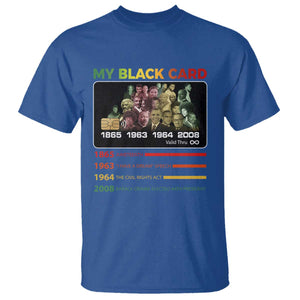Black History T Shirt My Black Card Greatest African American Leaders TS11 Royal Blue Print Your Wear