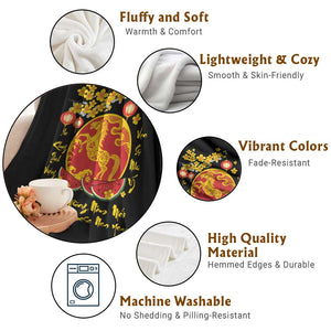 Vietnamese Lunar New Year 2026 Throw Blanket Chuc Mung Nam Moi Tet Holiday Horse Zodiac TS11 Print Your Wear