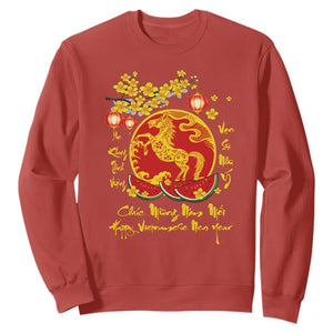 Vietnamese Lunar New Year 2026 Sweatshirt Chuc Mung Nam Moi Tet Holiday Horse Zodiac TS11 Red Print Your Wear