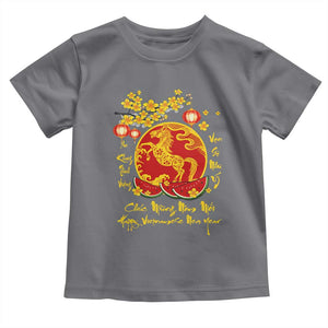 Vietnamese Lunar New Year 2026 Toddler T Shirt Chuc Mung Nam Moi Tet Holiday Horse Zodiac TS11 Charcoal Print Your Wear