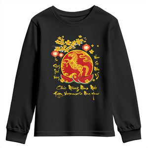 Vietnamese Lunar New Year 2026 Youth Sweatshirt Chuc Mung Nam Moi Tet Holiday Horse Zodiac TS11 Black Print Your Wear