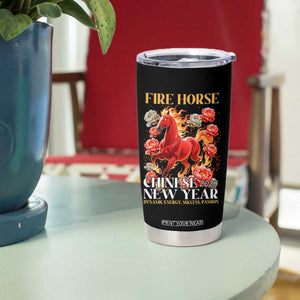 Year of The Fire Horse 2026 Tumbler Cup Chinese New Year Peony Flower TS11 Print Your Wear