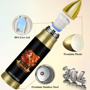 Year of The Fire Horse Bullet Tumbler Funny Chinese Zodiac Lunar New Year 2026 TS11 Print Your Wear