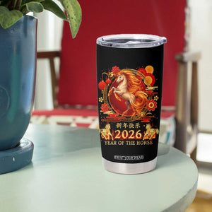Year of The Fire Horse Tumbler Cup Funny Chinese Zodiac Lunar New Year 2026 TS11 Print Your Wear