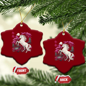 Japanese New Year 2026 Ceramic Ornament Year Of The Horse Sakura Cherry Blossom Shrine TS11 Print Your Wear