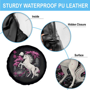 Japanese New Year 2026 Spare Tire Cover Year Of The Horse Sakura Cherry Blossom Shrine TS11 Print Your Wear
