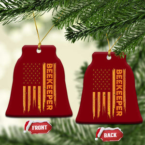 Beekeeping American Flag Honeycomb Honey Bees Beekeeper Ceramic Ornament TS11 Print Your Wear