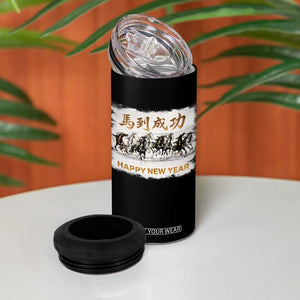 Year of The Horse 2026 4 in 1 Can Cooler Tumbler Happy New Year Gallop Of The 8 Horses TS11 Print Your Wear