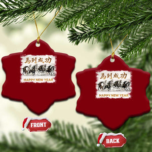 Year of The Horse 2026 Ceramic Ornament Happy New Year Gallop Of The 8 Horses TS11 Print Your Wear
