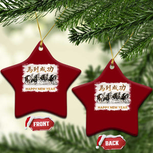 Year of The Horse 2026 Ceramic Ornament Happy New Year Gallop Of The 8 Horses TS11 Print Your Wear