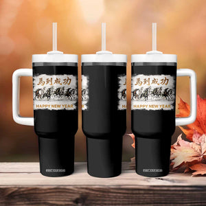 Year of The Horse 2026 Tumbler With Handle Happy New Year Gallop Of The 8 Horses TS11 Print Your Wear