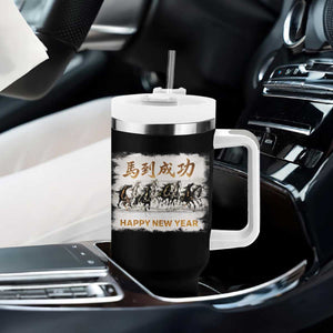 Year of The Horse 2026 Tumbler With Handle Happy New Year Gallop Of The 8 Horses TS11 Print Your Wear