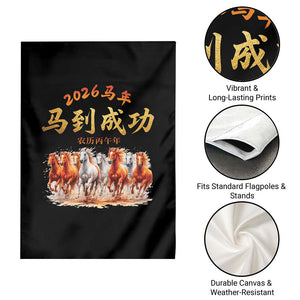 Gallop Of The 8 Horses Garden Flag Chinese New Year 2026 Year of The Horse TS11 Print Your Wear