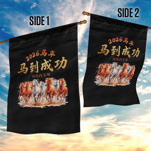 Gallop Of The 8 Horses Garden Flag Chinese New Year 2026 Year of The Horse TS11 Print Your Wear