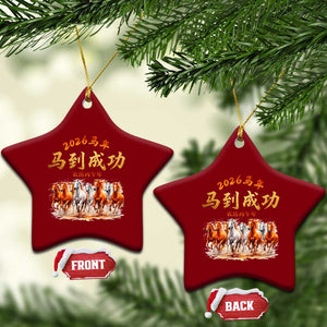 Gallop Of The 8 Horses Ceramic Ornament Chinese New Year 2026 Year of The Horse TS11 Print Your Wear