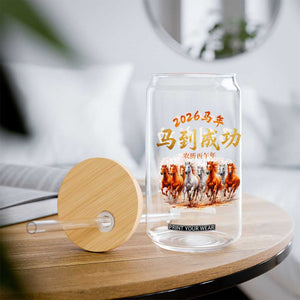 Gallop Of The 8 Horses Glass Can Chinese New Year 2026 Year of The Horse TS11 Print Your Wear