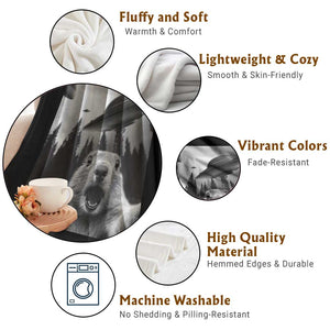 Funny Groundhog Selfie With Alien UFOs Weird Ground Hog Day Throw Blanket TS11 Print Your Wear