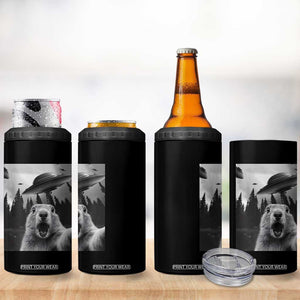 Funny Groundhog Selfie With Alien UFOs Weird Ground Hog Day 4 in 1 Can Cooler Tumbler TS11 Print Your Wear