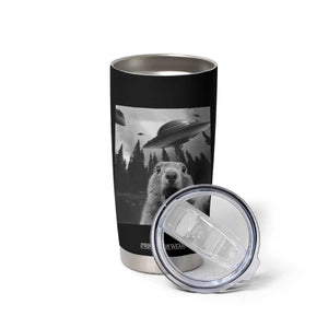 Funny Groundhog Selfie With Alien UFOs Weird Ground Hog Day Tumbler Cup TS11 Print Your Wear