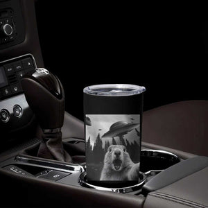 Funny Groundhog Selfie With Alien UFOs Weird Ground Hog Day Tumbler Cup TS11 Print Your Wear