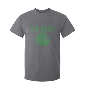 Funny I'm Easy Snowboard Ski T Shirt For Kid Green Circle Retro Mountain Sign TS11 Charcoal Print Your Wear