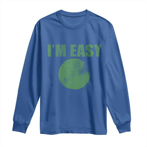 Funny I'm Easy Snowboard Ski Long Sleeve Shirt Green Circle Retro Mountain Sign TS11 Royal Blue Print Your Wear