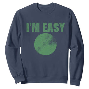 Funny I'm Easy Snowboard Ski Sweatshirt Green Circle Retro Mountain Sign TS11 Navy Print Your Wear