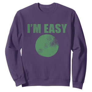 Funny I'm Easy Snowboard Ski Sweatshirt Green Circle Retro Mountain Sign TS11 Purple Print Your Wear