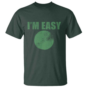 Funny I'm Easy Snowboard Ski T Shirt Green Circle Retro Mountain Sign TS11 Dark Forest Green Print Your Wear
