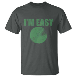 Funny I'm Easy Snowboard Ski T Shirt Green Circle Retro Mountain Sign TS11 Dark Heather Print Your Wear