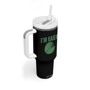 Funny I'm Easy Snowboard Ski Tumbler With Handle Green Circle Retro Mountain Sign TS11 Print Your Wear