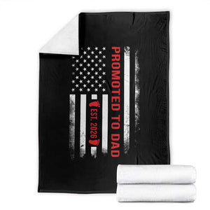 Promoted To Dad Est 2026 Throw Blanket New Dad 2026 Baby Announcement TS11 Black Print Your Wear